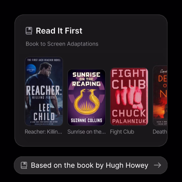 Limelight showing book-to-screen adaptations