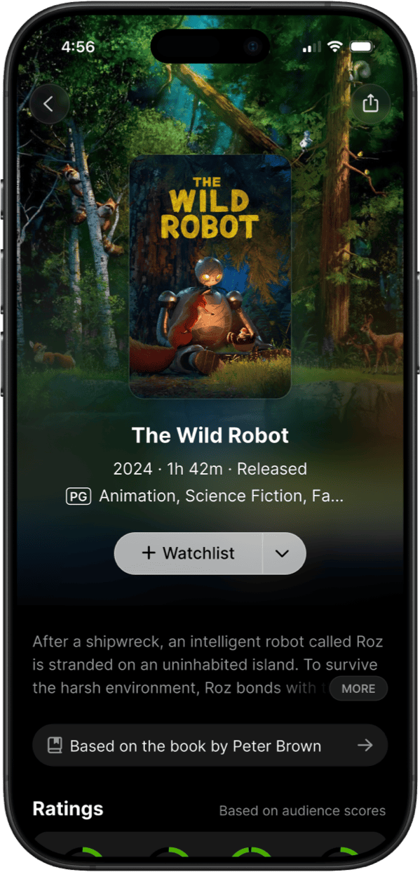 Limelight app showing personalized recommendations and watchlist